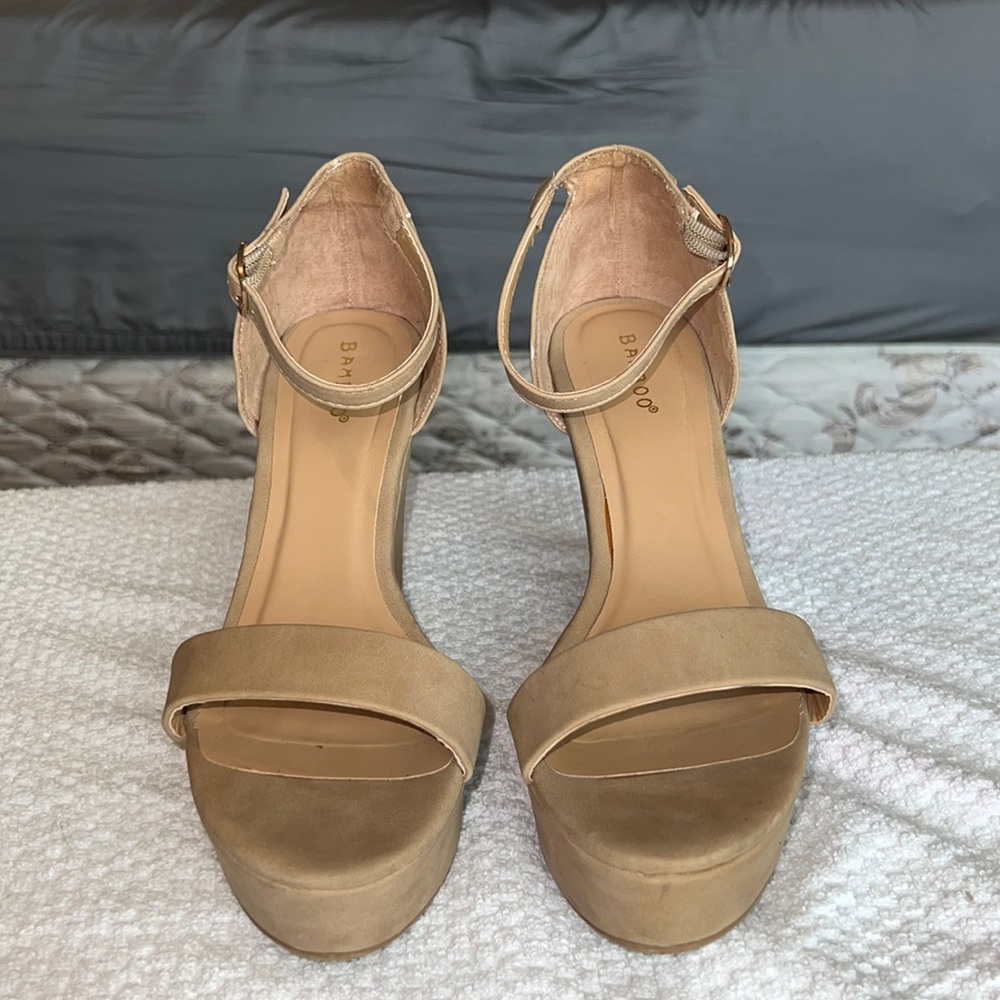 Womens Tan Platform Wedges by Bamboo
